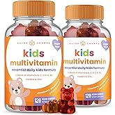 NutraChamps 120 Gummy Vitamins for Kids (Pack of 2), Sugar Free Kids Vitamins Gummy Multivitamin, Vegan & Non-GMO, Strawberry, Passionfruit, Peach & Cherry