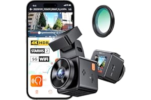 Vantrue E1 Pro 4K Mini Dash Cam Front, STARVIS 2 PlatePix HDR Night Vision Car Camera, Built-in 5G WiFi GPS, 1.54'' IPS Screen, Voice Control, 24/7 Buffered Parking Mode, Support 1TB Max