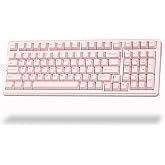 Aula F99 Wireless Silent Mechanical Pink Computer Keyboard with Number Pad | Tri-Mode 2.4GHz/BT5.0/USB-C, Hot Swappable RGB B