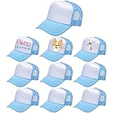 Outink 10 Pack Kids Trucker Hats Boys Girls Colorful Baseball Hats Adjustable Sublimation Blank Mesh Plain Baseball Caps