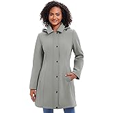 ROYAL MATRIX Women's Softshell Jacket Fleece Lined Windbreaker Insulated Rain Parka Jacket with Removable Hood