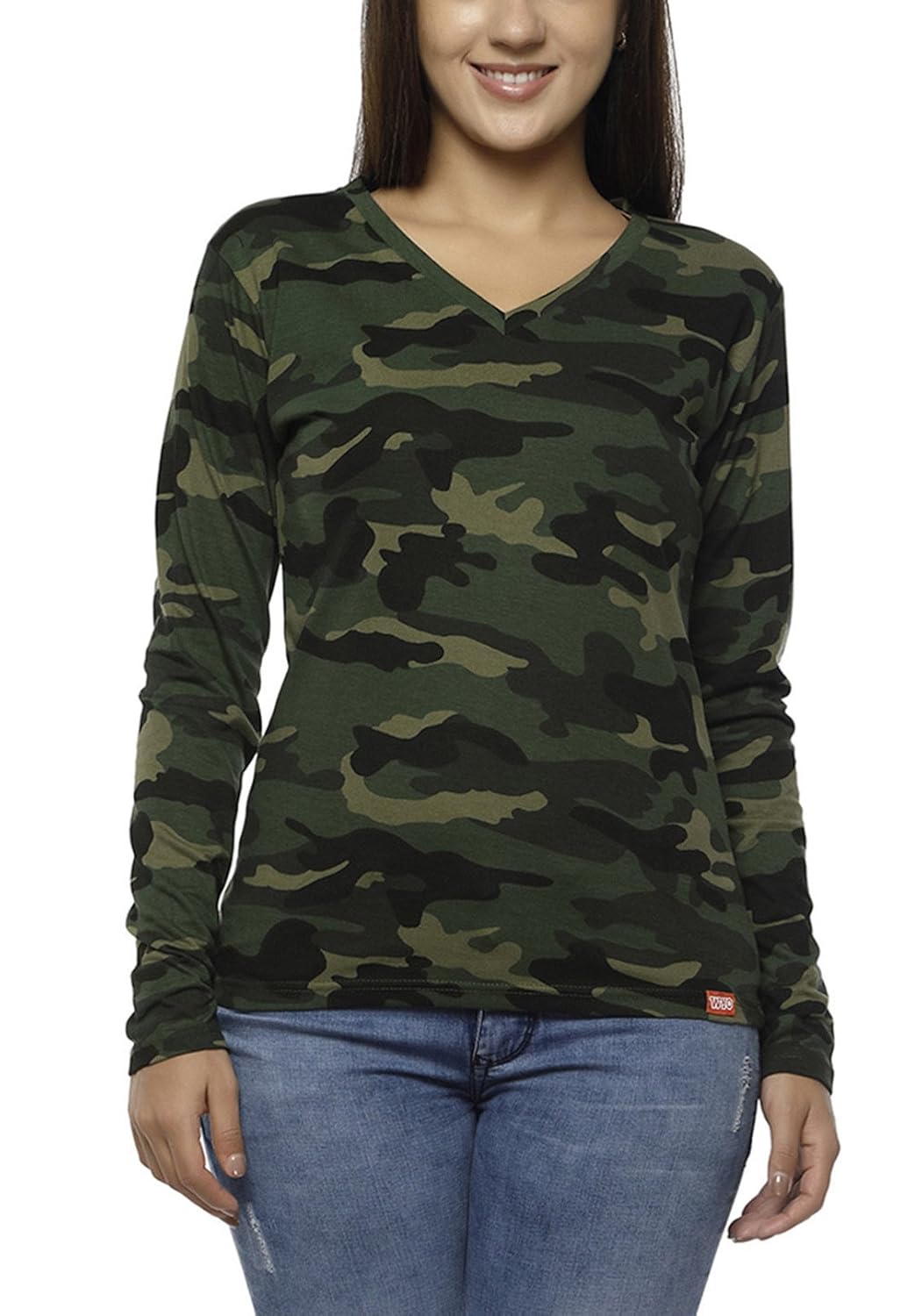 wear your opinion women's camouflage t-shirt