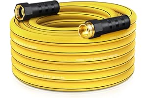 EOOIO Heavy Duty Garden Hose 30ft x 5/8", NON-EXPANDABLE Flexible Water Hose for Outside, Kink Resistant Lightweight Hybrid Hose, Leakproof Rubber Hose for Outdoor, Yard, Car Wash, Garden
