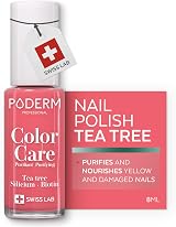 PODERM Nail Care Polish with Tea Tree Coral Pink 8ML Swiss Podiatrist