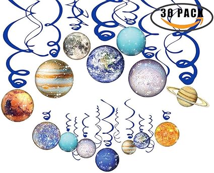 Amazon Com Solar System Hanging Swirl Decorations Planets Outer