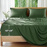 Shilucheng 100% Viscose Derived from Bamboo_Sheets, Extra Deep Pocket Sheets Fits 18"-24" Thick Mattress, Cooling & Breathabl
