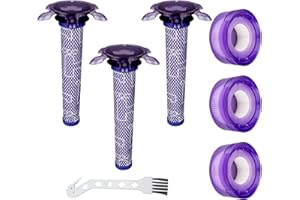 HECHUANG 6 Pack Upgraded Star Vacuum Replacement Filters for Dyson V7, V8 Animal and V8 Absolute Vacuum. 3 Pre-Filters and 3 Post-Filters. Compare to Part # 965661-01 & 967478-01.