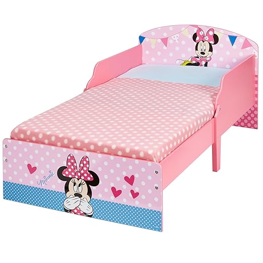 title=Worlds Apart (WAP) Minnie Hello Home Lettino, con Simpatiche Stampe su Testata e