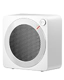 Gaiatop Mini Space Heater, Lightweight PTC Ceramic Fast Heating 500W Energy Efficient for Indoor Use, Overheating & 45° Tip-Over Protection, Portable Desk Electric Heaters for Office Home White