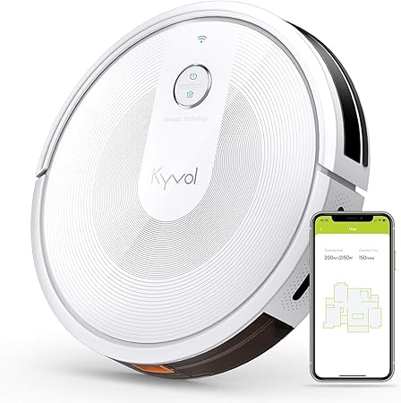 Kyvol E30 Staubsauger Roboter 2200pa Saugleistung Saugroboter Mit Raumkarte 150min Laufzeit Sprachsteuerung Inkls Magnetstreifen Reinigt Hartboden Teppiche Tierhaare Weiss Amazon De