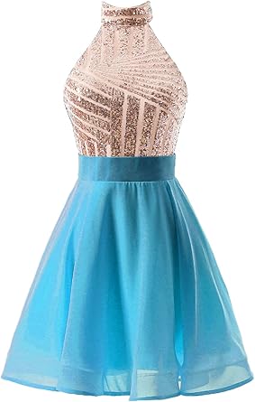short halter homecoming dress