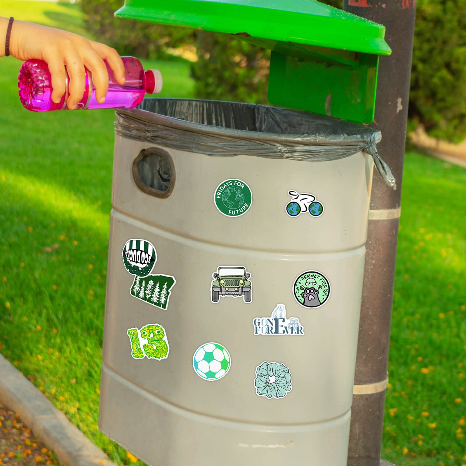 Environmental Protection Stickers, 100PCS Earth Day Stickers for Water Bottles, Stationery, Bicycles