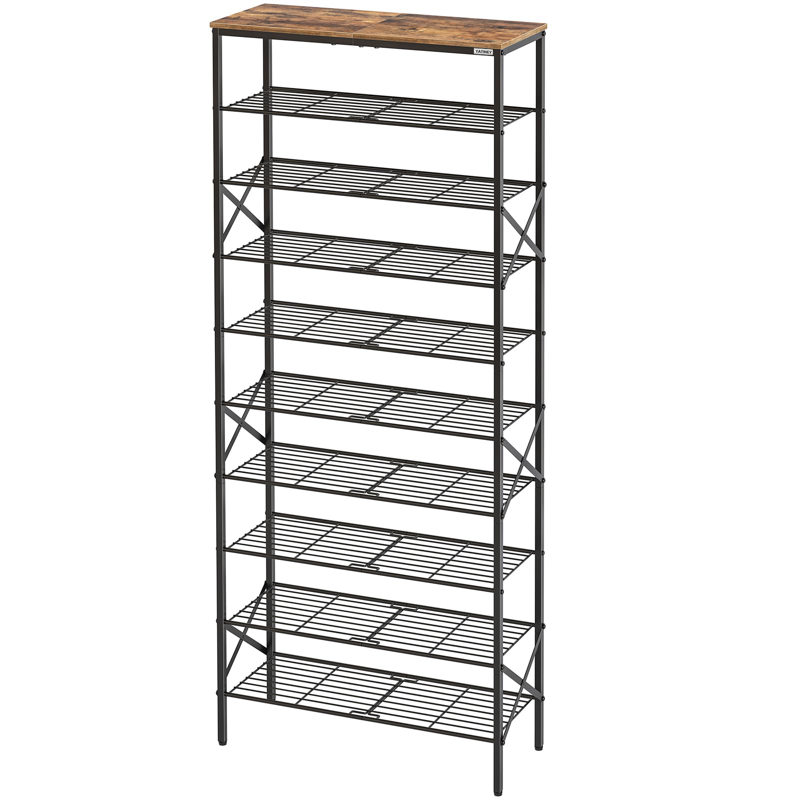 YATINEY 10 Tier Shoe Rack, Shoe Storage Organizer, Large Capacity Shoe ...