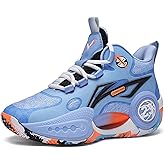 JMFCHI Kids Basketball Shoes High-top Sports Shoes Sneakers Durable Lace-up Non-Slip Running Shoes Secure for Little Kids Big Kids and Boys Girls