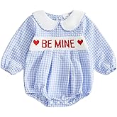 Socutebabe My First St Patricks Day Baby Girl Outfit Newborn Smocked Bubble Romper Shamrock Long Sleeve Bodysuit Cute Clothes