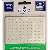 DMC Floss Number Stickers, 630/Pkg