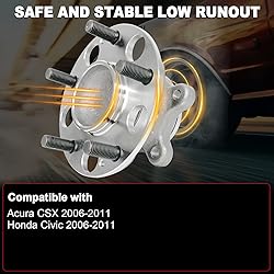 Pair 512256 Rear Wheel Bearing Hub Assembly
