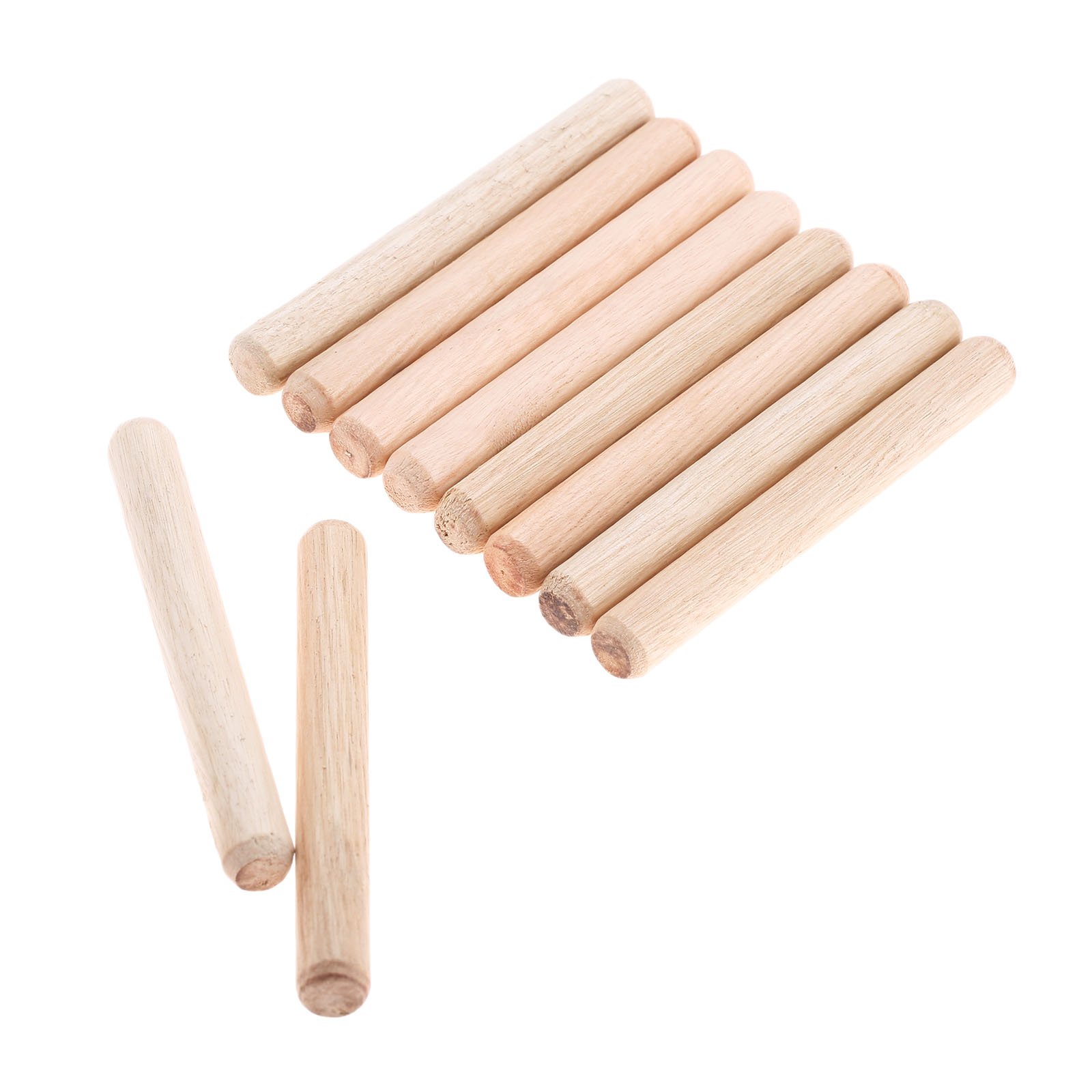50pcs Woodworking Hardwood Round Dowel Pins Wooden Craft Rods Furniture Fitting Tools 10x80mm(DXL)/0.39"x3.15"