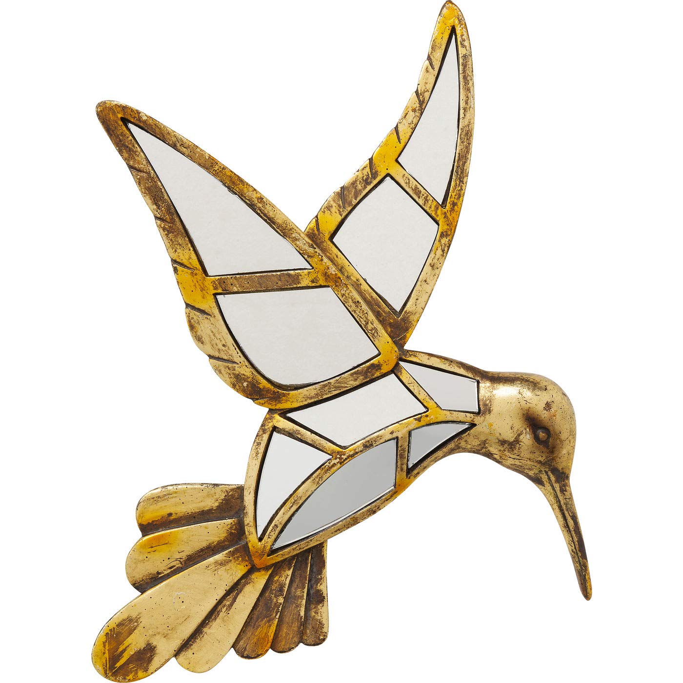 Kare Design Wall object Hummingbird Mirror, Verspiegelt, 32x27x4 cm, Wall figurine, Design, Home decor, Vogel-motif, Interior, Decoration, Home trend, Gift, Table decor, Living room