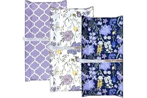 AMROSE 3 Pack Changing Pad Covers, 32" x 16" Ultra Soft Microfiber Diaper Change Table Sheets for Baby Girls, Violet