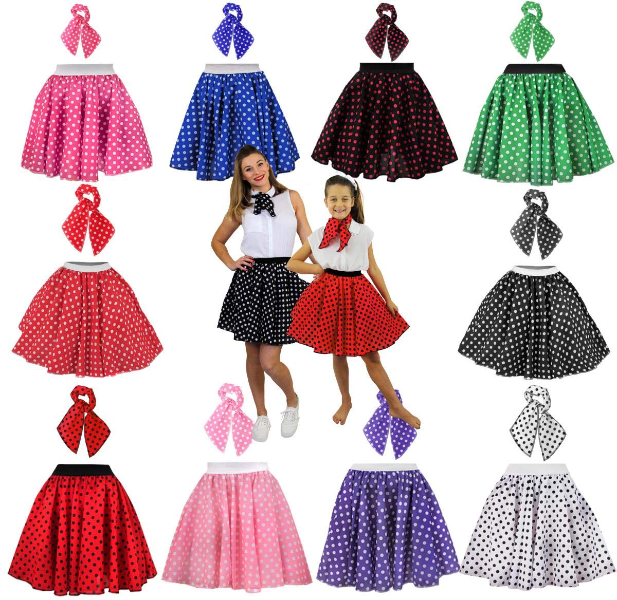 Longitud 66 Cm Panuelo Rock And Roll Swing Falda De Color Falda De Los 50 De Lunares Disfraz De Rock N Roll Ilovefancydress Danza Ropa Theacademicinsights Com