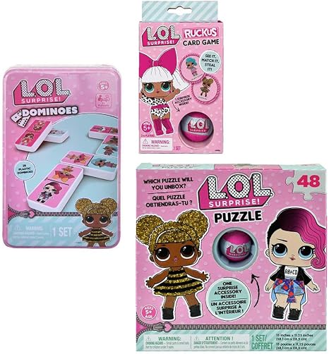 Amazon Com L O L Ruckus Juego De Cartas 48 Pc Puzzle Y Articulos De Papeleria Set Bundle Toys Games