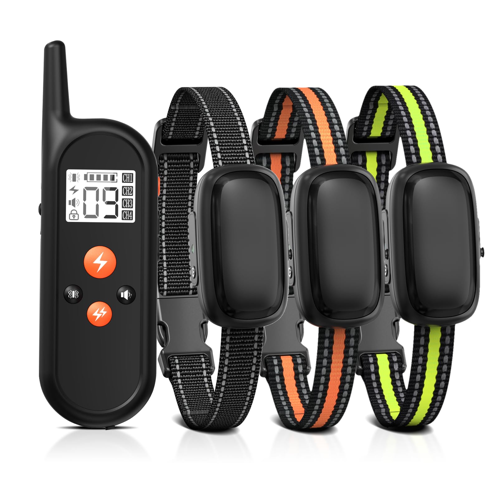 Photo 1 of [2025 Version] Dog Shock Collar with Remote Control & Safe Boosted Shock, Dog Training Collar with Beep,Vibration,Shock&Boosted Shock, 3000ft, Rechargeable, Small Medium Large (Multicolor, for 3 Dogs)