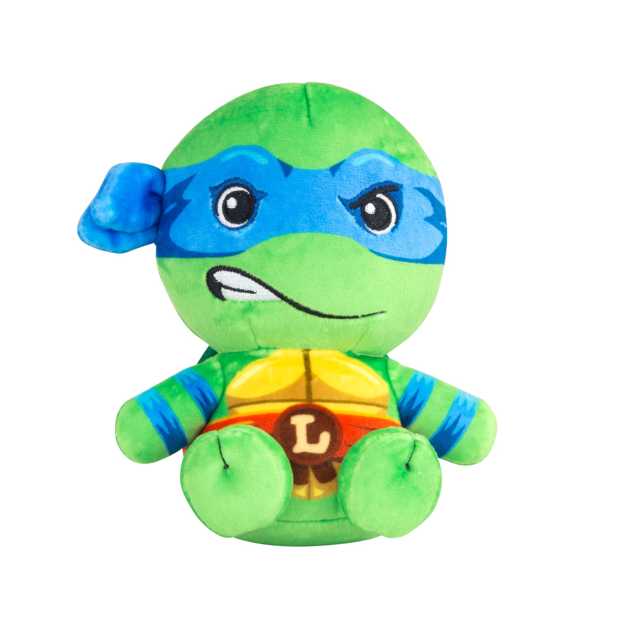 Club Mocchi Mocchi Leonardo Junior Plush Toy - Teenage Mutant Ninja Turtles Leonardo Squishy Plush - Officially Licensed TMNT Soft Toy - Desk Buddy Action Figure - Ninja Kids Toy 3+