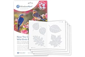 WindowAlert Leaf Medley Anti-Collision Decal 4 Sheet Bundle - UV-Reflective Window Decal to Protect Wild Birds from Glass Collisions - Made in The USA