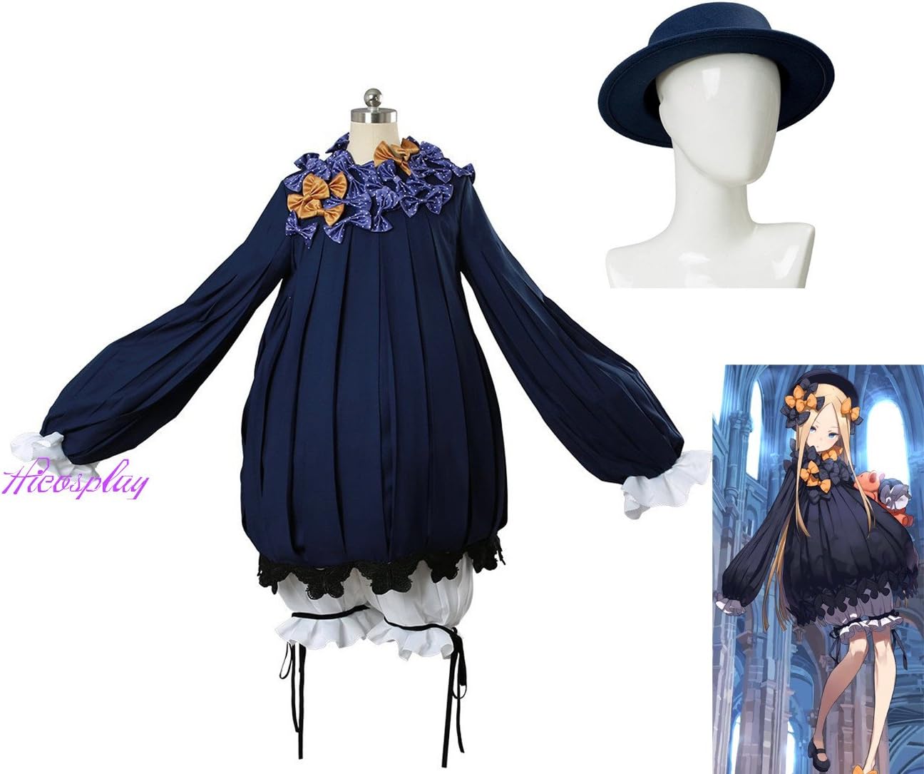 Hicosplay アビゲイル ウィリアムズ コスプレ衣装 Fate Grand Order コスプレ 亜種特異点iv 禁忌降臨庭園セイレム Fgo コスチューム 帽子付き 5セット ｍ ５セットの服 コスプレ 仮装 通販 Amazon