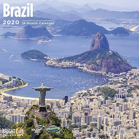 Calendario De Pared De Brasil 2020 Por Bright Day 16 Meses