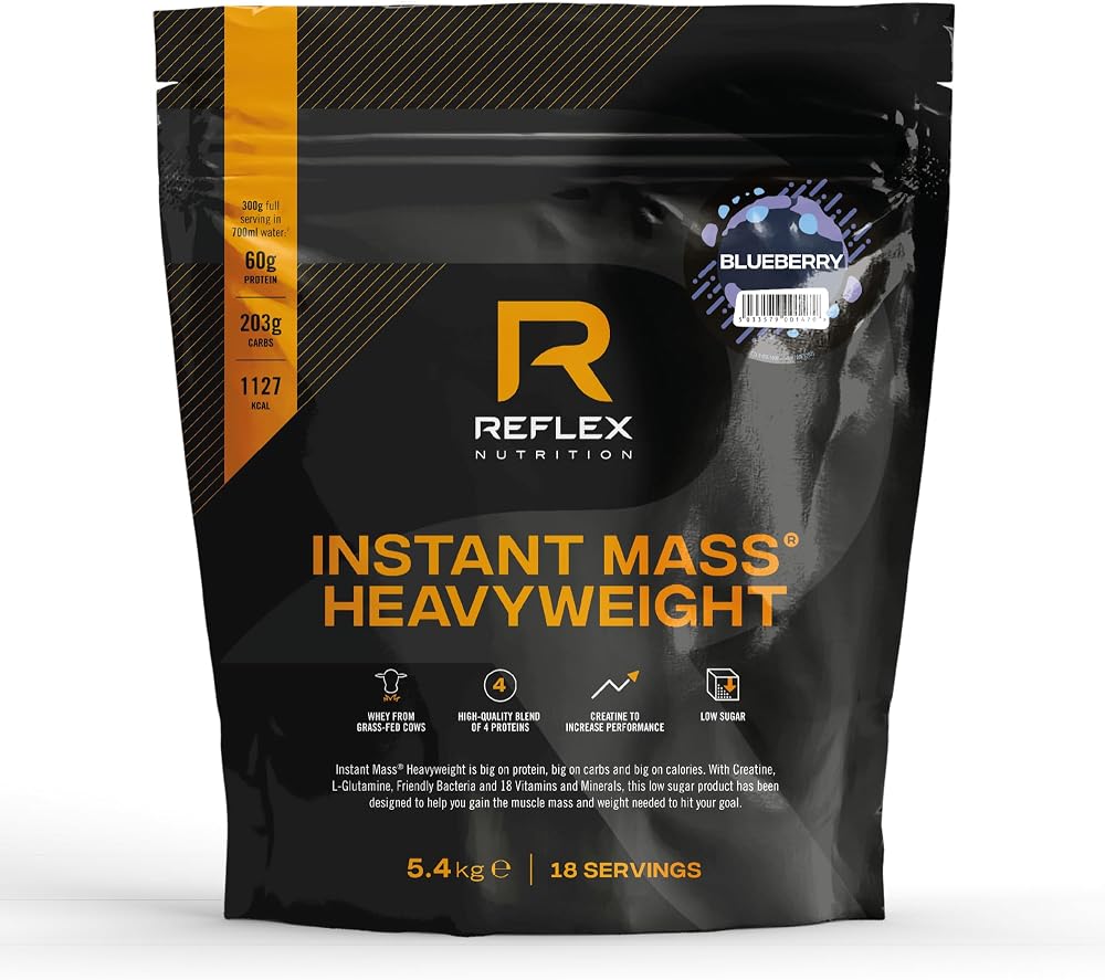 Reflex Instant Mass Heavyweight Mass Gainer 5.4 kg Blueberry 1000 Kcal