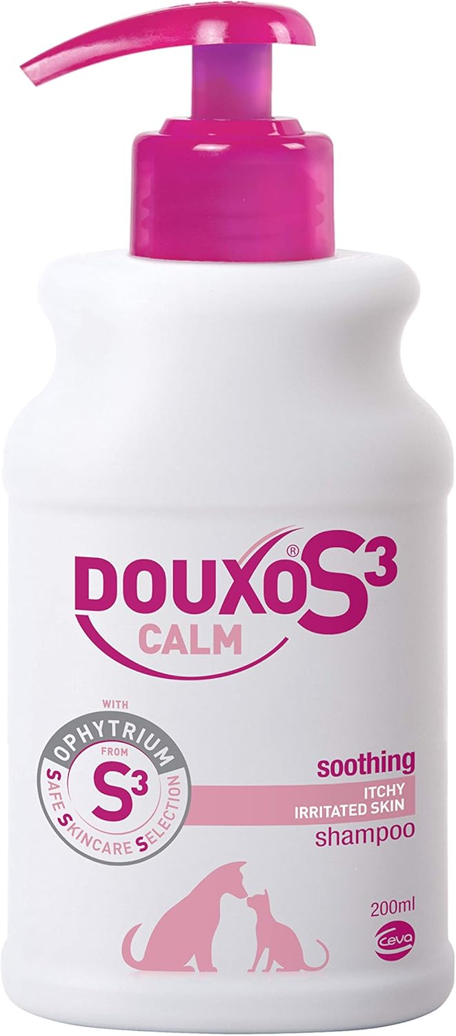 DOUXO S3 CALM Shampoo, Vet Recommended Itch Relief for Dogs and Cats for Soothing Sensitive Skin Hypoallergenic Fragrance