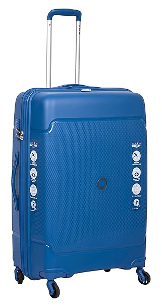 Delsey Sejour Polypropylene 66 Cm 4 Wheels Cyan Blue Medium Hard Suitcase