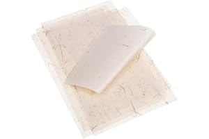 Veemoon Natural Rice Paper Sheets 19x29cm 60pcs Portable Calligraphy Papers for Painting, Crafting,