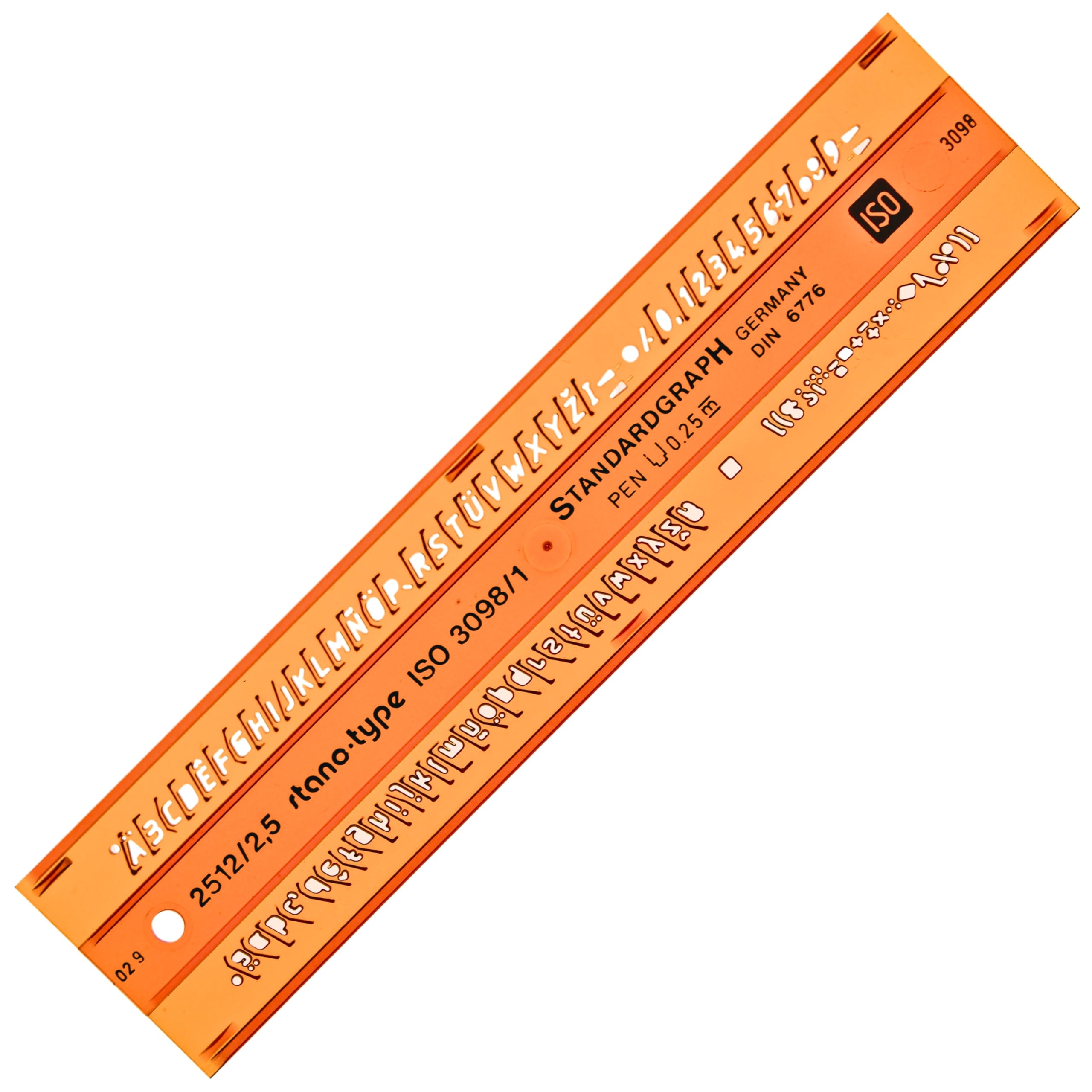 2.5mm ITALIC Lettering Letter Letters Guide Italics Drawing Drafting Template Stencil 2,5 mm