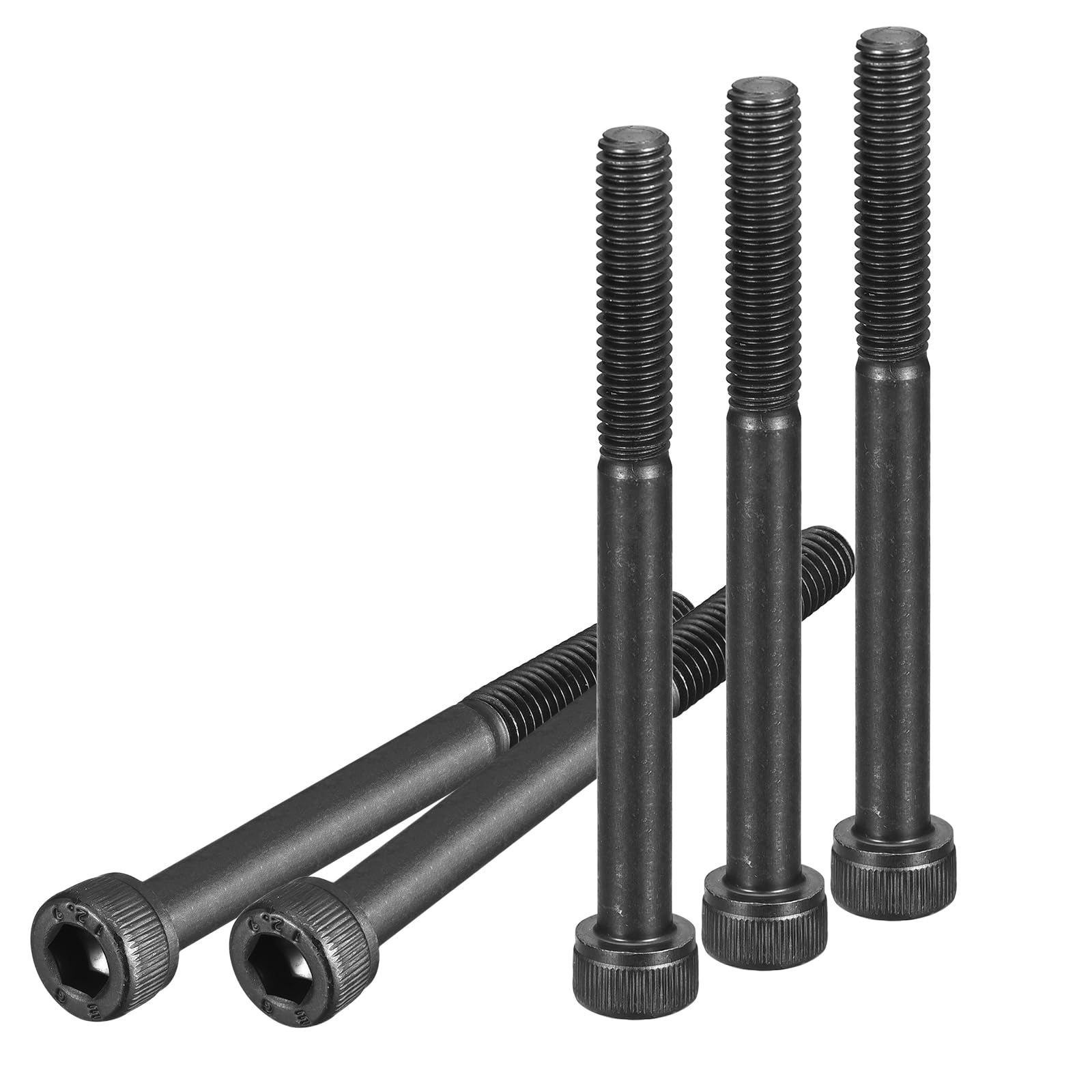 DTGN M6x90mm Socket Head Cap Screws Bolts, 10Pcs 12.9 Grade Alloy Steel, Metric Machine Hex Socket Screw, Hex Drive, Black Oxide Finish, UNC Coarse Thread Partially Threaded