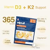 Zipvit Vitamin D3 4000 IU & Vitamin K2 MK7 100µg 365 tablets view 4
