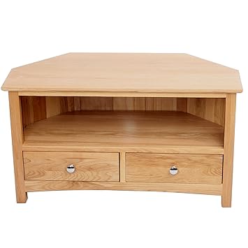 Solid Oak Corner Tv Stand Tv Plasma Dvd Video Unit Amazon Co Uk