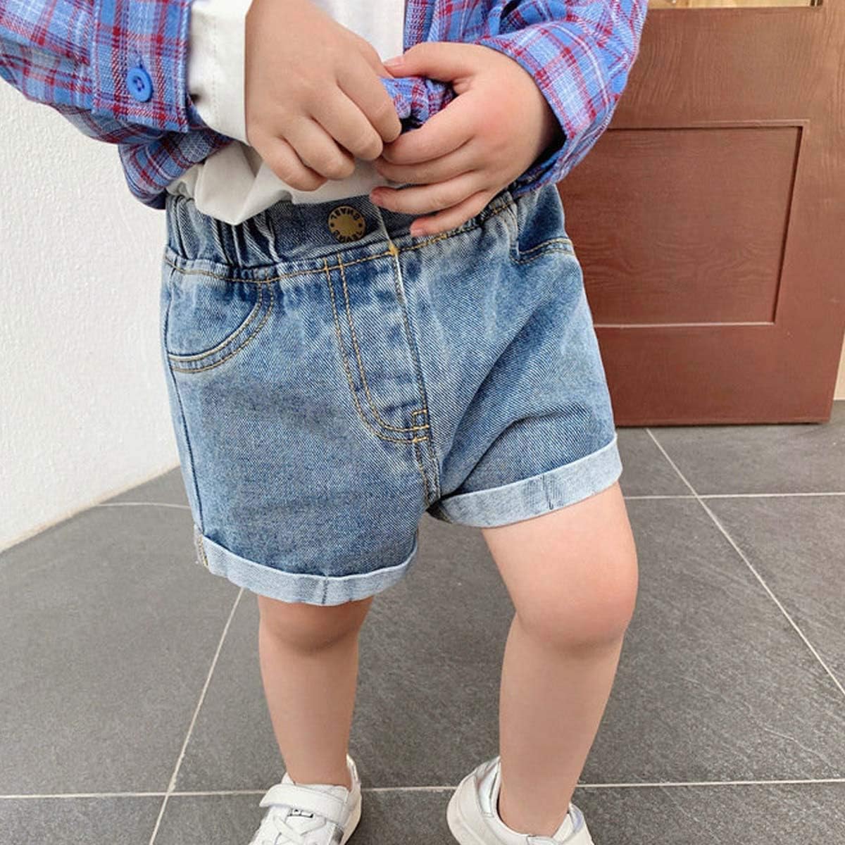 baby girl blue jean shorts