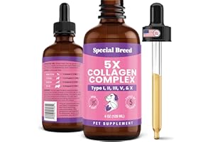 SPECIAL BREED Premium Collagen for Dogs - Liquid Support for Joints, Skin, Coat, Bone, Immune System & HIPS - Collagen Supplement - Made in USA - 4oz
