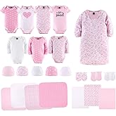 The Peanutshell Baby Layette Gift Set for Girls - 23 Piece New Born Girl Gift Set, Baby Clothes & Newborn Essentials Must Haves - Newborn Clothes 0-3 Months - Floral