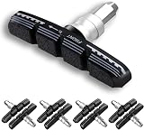AGPTEK 4 Pairs 70mm V Brake Pads with Hex Nuts Spacers for Road MTB view 9