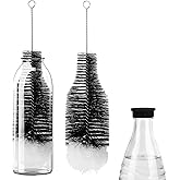 Bottle Brush for Sodastream Bottle, Soda Bottle Cleaning Brush with Gentle & Anti-Scratch Bristles Bottle Cleaner Bottle Washing Brush for Soda Bottles
