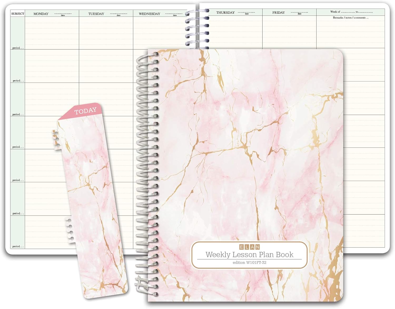 7 Period Teacher Lesson Plan; Days Horizontally Across The Top (W101) : Office Products