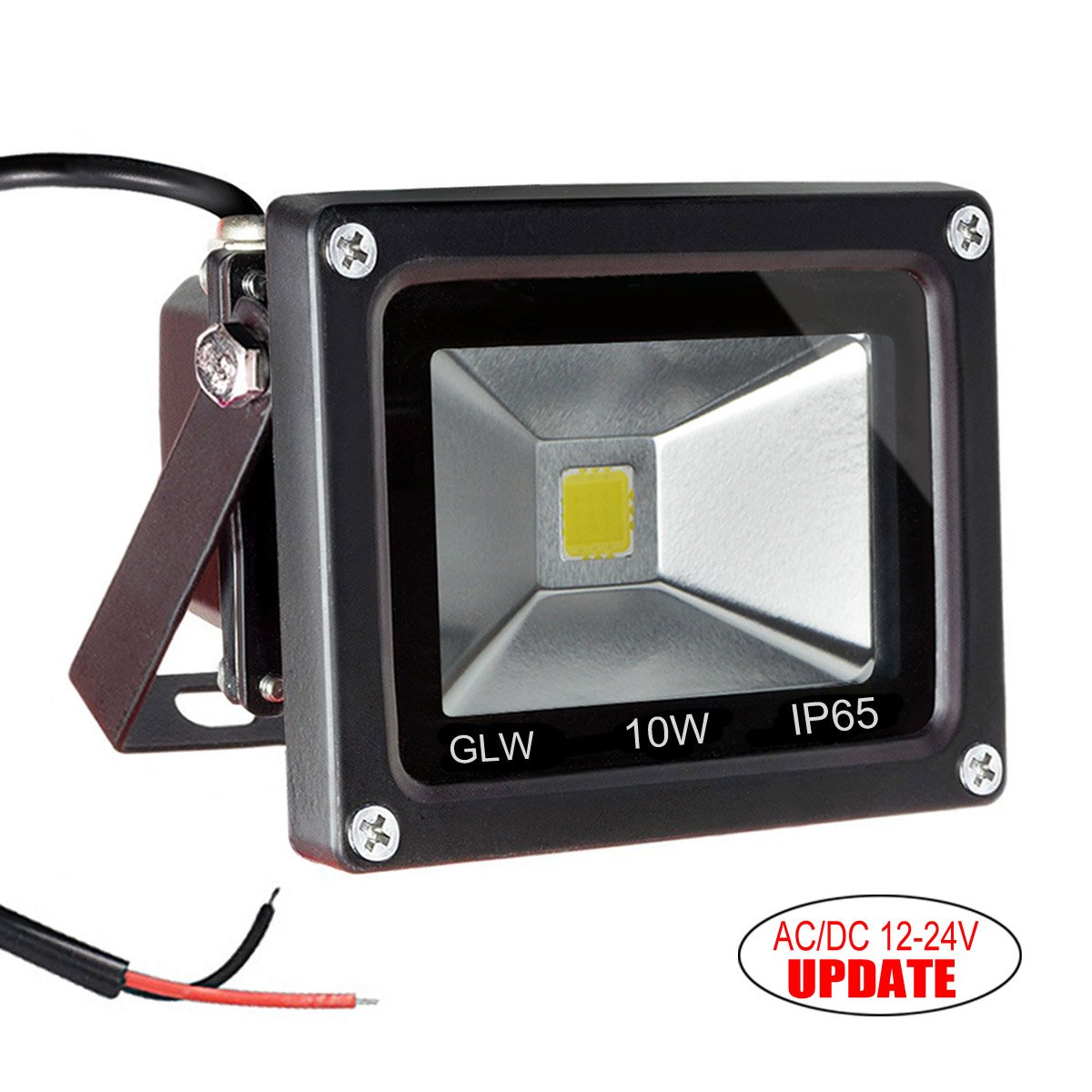 GLW 12V24V AC or DC LED Flood Light,10W Mini IP65 Waterproof Outdoor