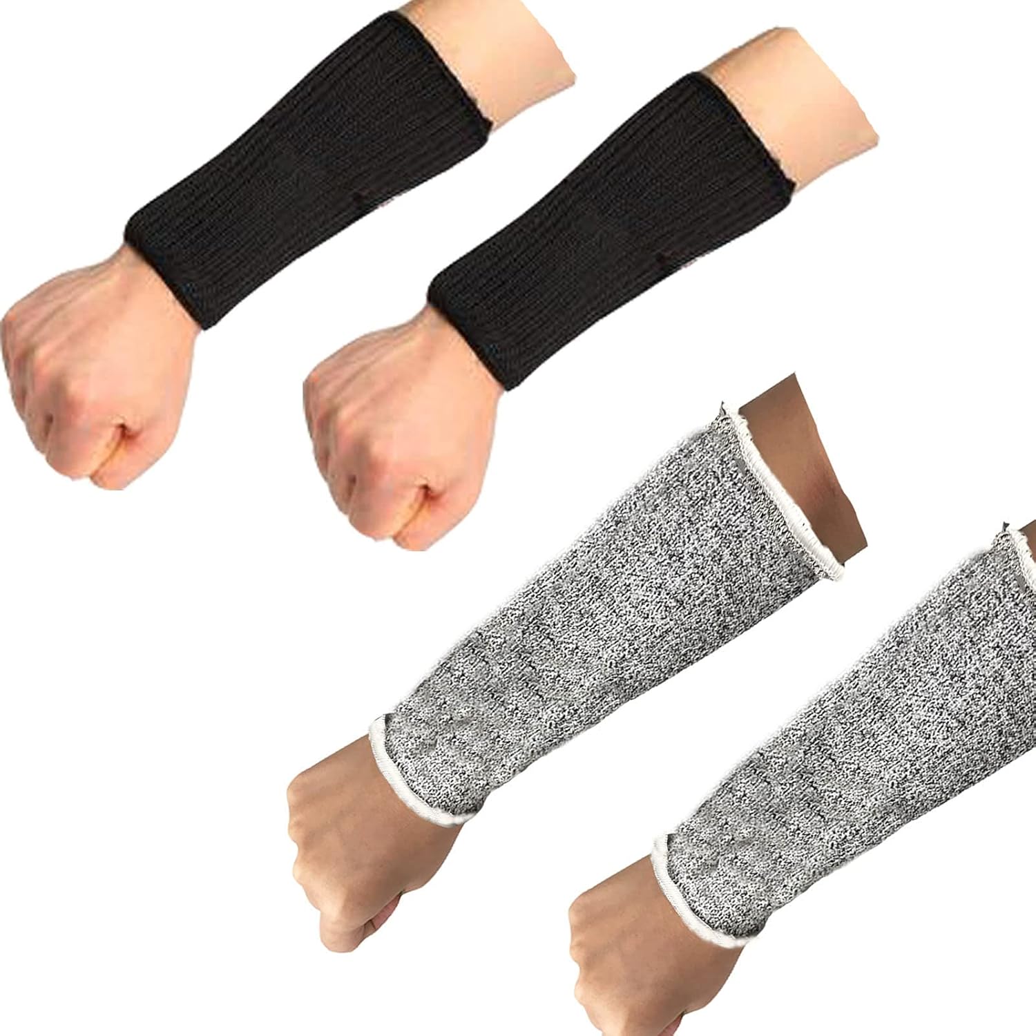 ANYI 2 Pairs Cut Resistant Sleeves, 8.6 Inch Welding Sleeves Slash