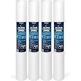 Ronaqua 5 Micron Standard 20" x 2.5" Sediment Water Filter Cartridge, NSF Certified, 4-Layer Filtration for 20” x 2.5” Whole House Systems, Compatible with FPMB5-20, SDC-25-2005/4, VX05-20, 4 Pack