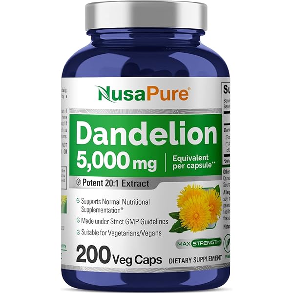 Amazon.com: NusaPure Dandelion Root 20:1 Extract, 112.5mg