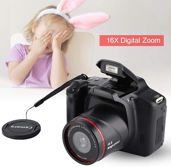 GUSTAR Digital Camera 16X Digital Zoom Coms Sensors2 4 Inch Lcd Screen 720P 16MpWith Folding Fill LightSupports External Memory Cards Up To 32G Battery Powered